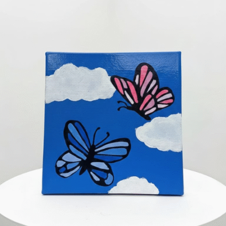 Butterfly Handmade Canvas Painting All Sizes Available
