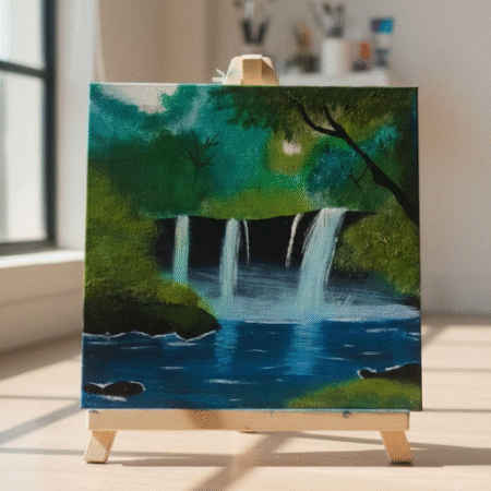 Waterfall Landscape Handmade Canvas Painting All Sizes Available