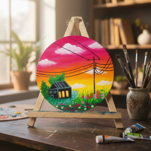 Sunset Nature Handmade Canvas Painting All Sizes Available